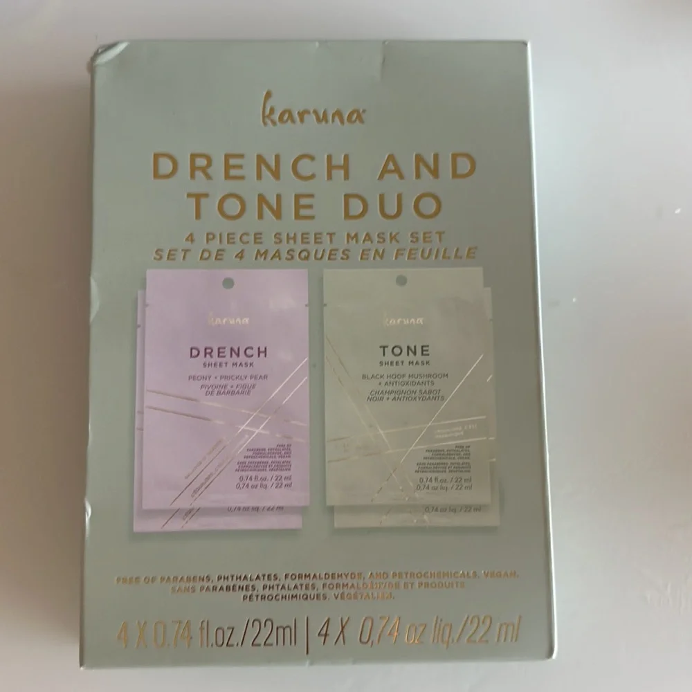 Karuna Drench and Tone Sheet Mask Duo NWT